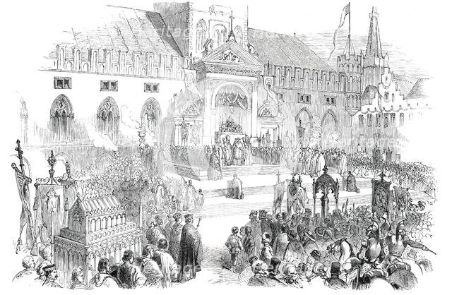 Jubilee of St. Sang, at Bruges - the Benediction at the Cathedral, 1850. Creator: Unknown.