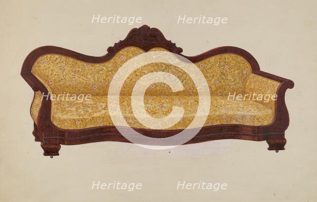 Mahogany Sofa, 1935/1942. Creator: Edward A Darby.