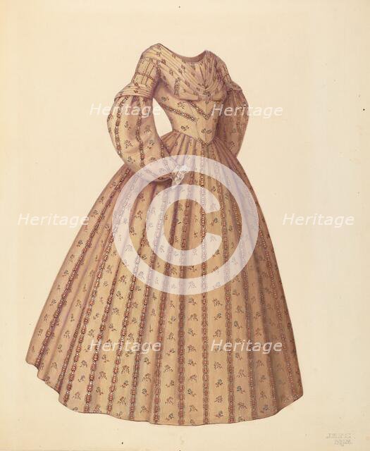 Woman's Dress, 1935/1942. Creator: Julie C Brush.