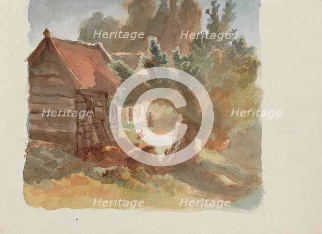 Tree in front of a hut, 1864-1865. Creator: Maria Vos.