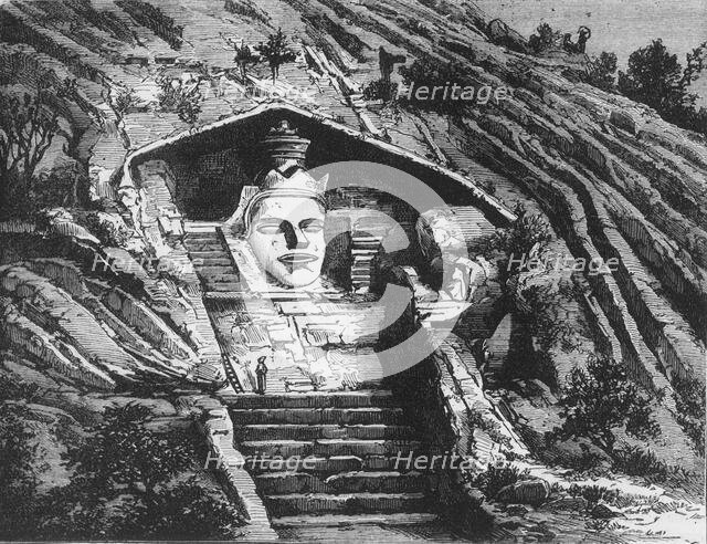 'Idol of Mandar, near Bhagulapore', c1891. Creator: James Grant.