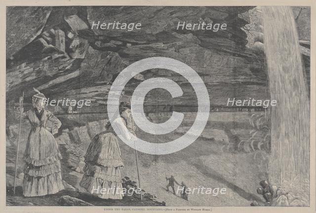 Under the Falls, Catskill Mountains From a Painting by Winslow Homer, 1872. Creator: Winslow Homer (American, 1836-1910).