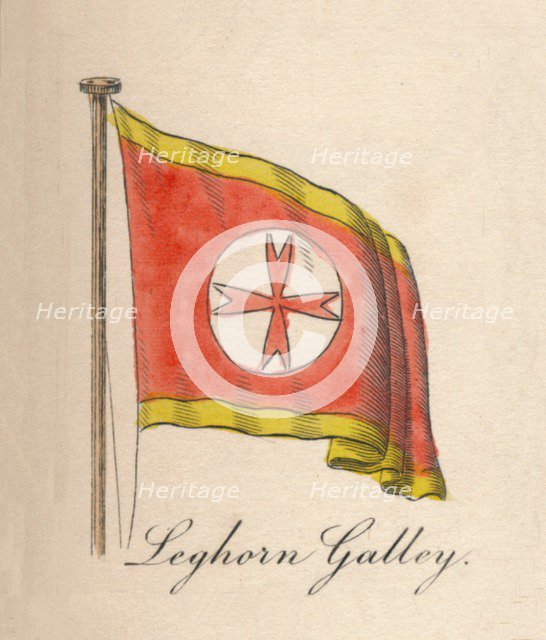 'Leghorn Galley', 1838. Artist: Unknown.