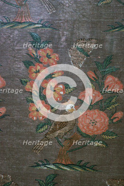 17th century Iranian textile fragment, 17th century. Artist: Unknown