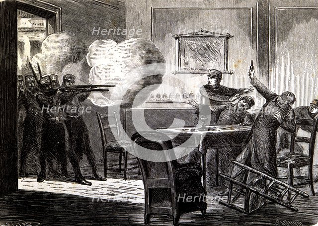 Uprising of 1866, mutiny or revolt of the sergeants at San Gil barracks in Madrid on June 22, 186…