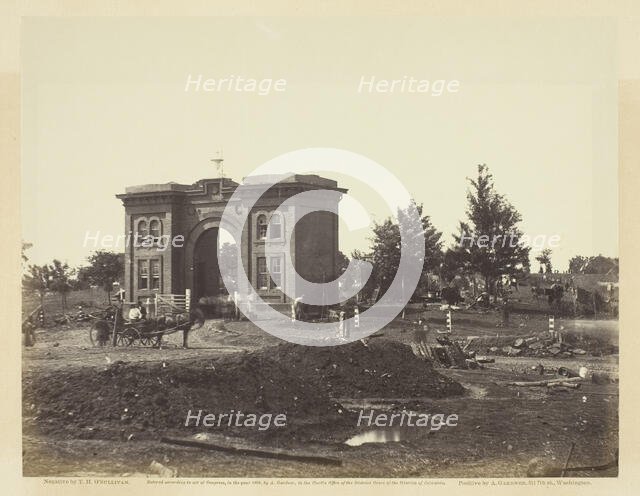 Gateway of Cemetery, Gettysburg, July 1863. Creator: Alexander Gardner.