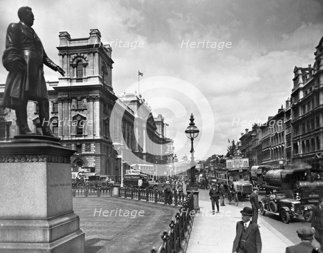 Whitehall seen from Parliament Square, City of Westminster, London. Artist: Unknown
