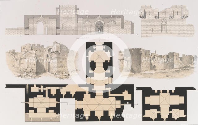 60. Porte Kennesrîne, à Alep, 1843. Creator: Hancke.