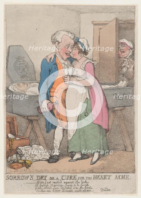 Sorrow's Dry or a Cure for the Heart Ache, 1811., 1811. Creator: Thomas Rowlandson.
