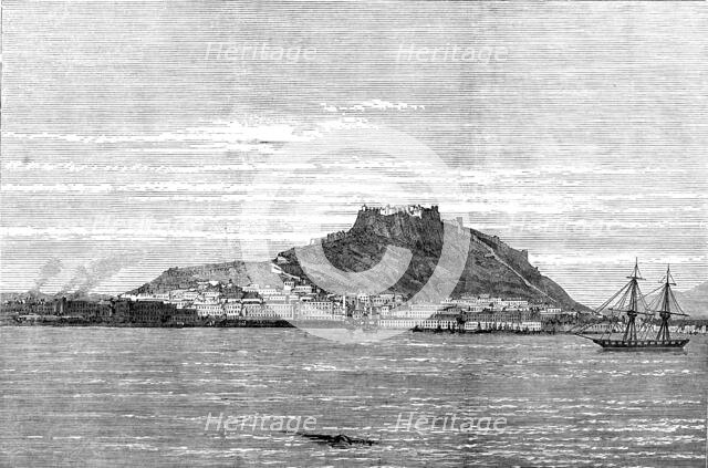 The Civil War in Spain: Alicante, bombarded by the Intransigentes, 1873. Creator: Unknown.