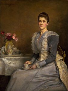 Portrait of Mary Endicott (d.1957), Mrs Joseph Chamberlain, 1890-91. Creator: John Everett Millais.