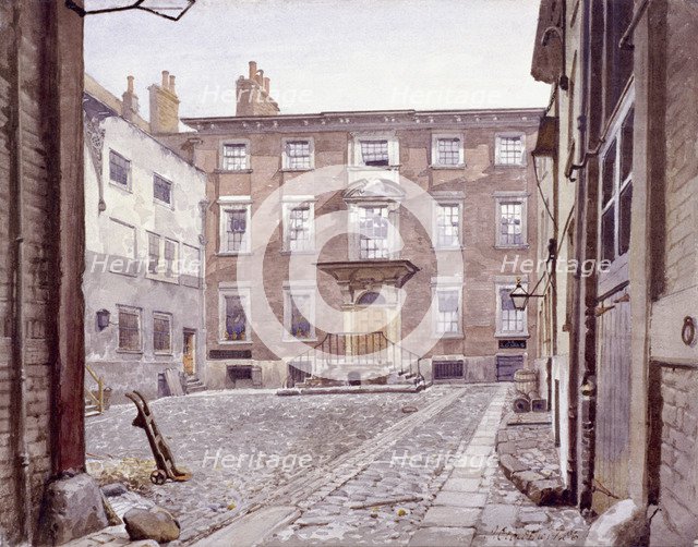 Sir Christopher Wren's house, Botolph Lane, London, 1886. Artist: John Crowther