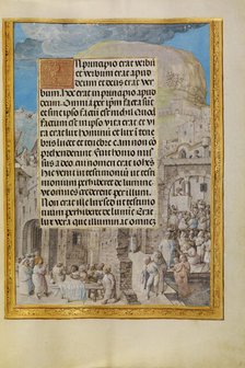 Border with Scenes from the Life of Saint John; Spinola Hours, about 1510-1520. Creator: Master of the Lubeck Bible.