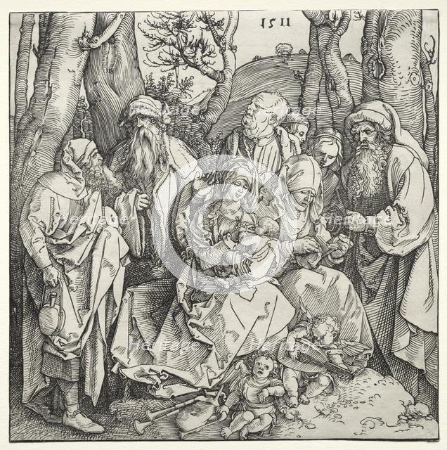 The Holy Family with Two Musician Angels, 1511. Creator: Albrecht Dürer (German, 1471-1528).