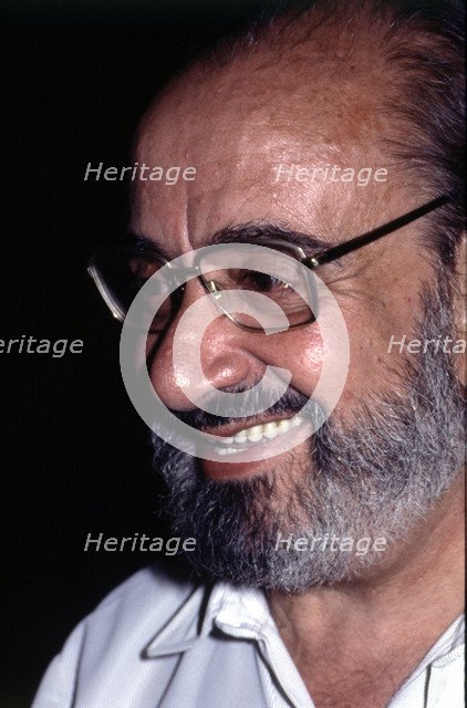 Alfonso Sastre (1926 -), Spanish essayist and playwright born in Madrid, 1987 photo.