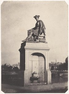 [Allegorical Sculpture of Industry, Pont du Carrousel], 1852. Creator: Charles Marville.