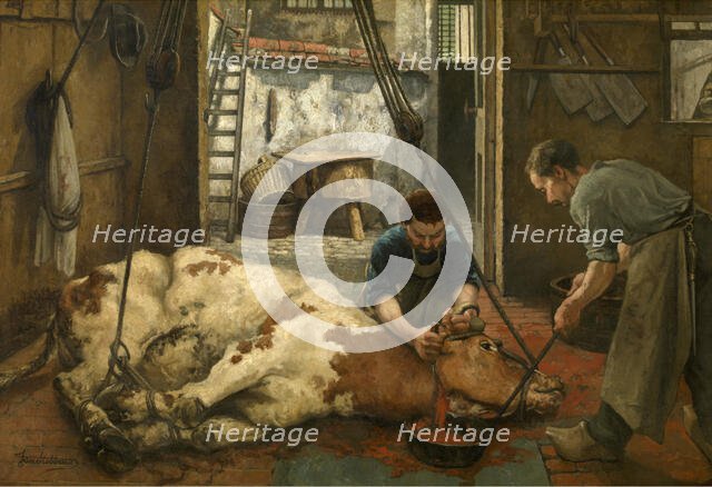 Slaughterhouse, c1860-1900. Creator: Jan Stobbaerts.