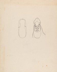 Baby Shoe, c. 1937. Creator: Mae A. Clarke.