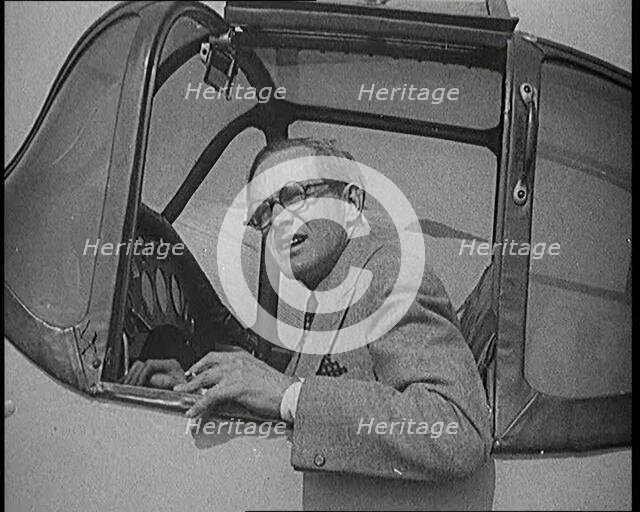 Leonard Warden Bonney On Board the 'Bonney Gull', 1920s. Creator: British Pathe Ltd.