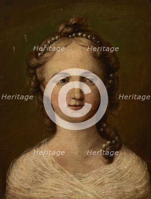 Portrait of Artist's Sister Fryderyka Maszkowska, 1850. Creator: Marceli Maszkowski.