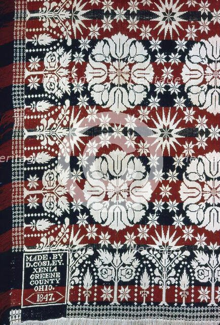 Coverlet, Ohio, 1847. Creator: Dennis Cosley.