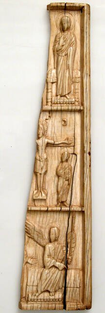 Wing of an Ivory Triptych with Scenes from the Life of Christ, Byzantine, 970-1030. Creator: Unknown.