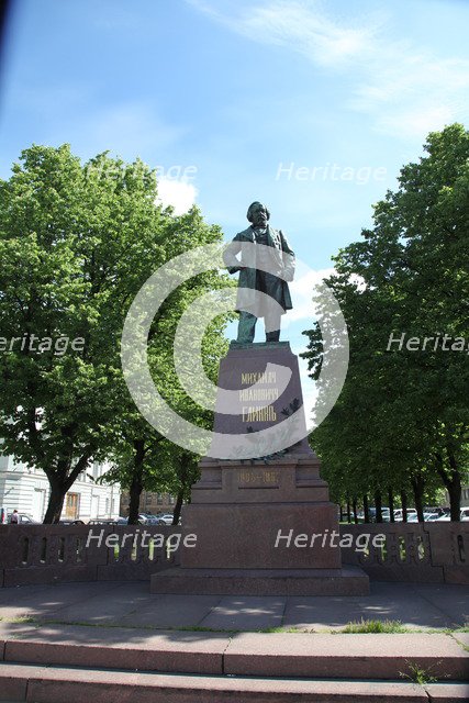 Statue of the Russian composer Mikhail Glinka, St Petersburg, Russia, 2011. Artist: Sheldon Marshall