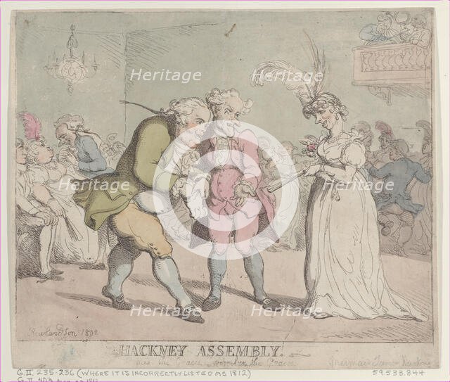 Hackney Assembly, 1802., 1802. Creator: Thomas Rowlandson.