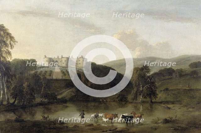 'Chirk Castle from the North', 1704-1734. Artist: Pieter Tillemans