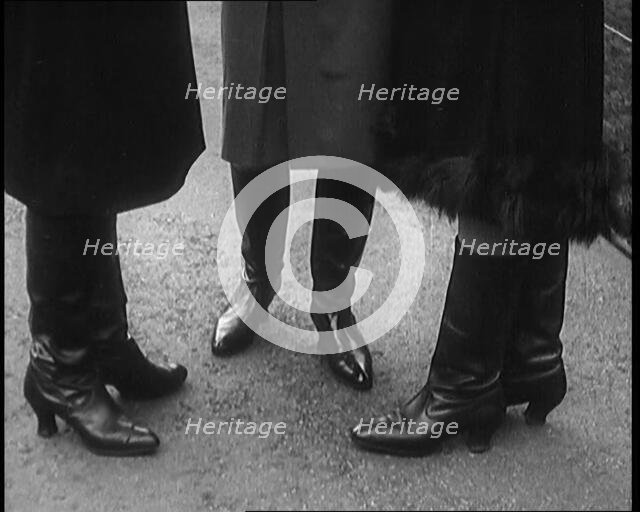 Close up Shot of Female Leather Boots, 1920. Creator: British Pathe Ltd.
