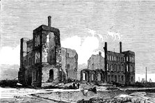 Ruins of Chicago after the Fire: Michigan Railway Southern Depot, 1871. Creator: Unknown.