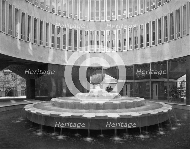 Fountain in the courtyard, British Embassy offices, 16 Calle Fernando El Santo, Madrid, Spain, 1966. Artist: Unknown.