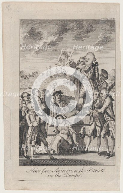 News from America, or the Patriots in the Dumps, December 1, 1776., December 1, 1776. Creator: Anon.