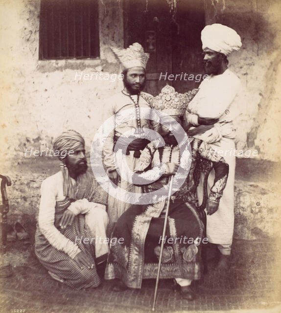 Four East Indian Men, 1870s. Creator: Francis Frith.