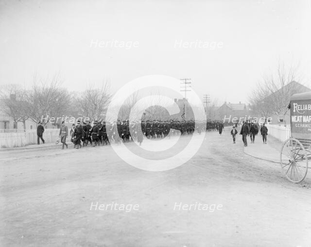 U.S.S. Maine, land drill, (1896?). Creator: Unknown.