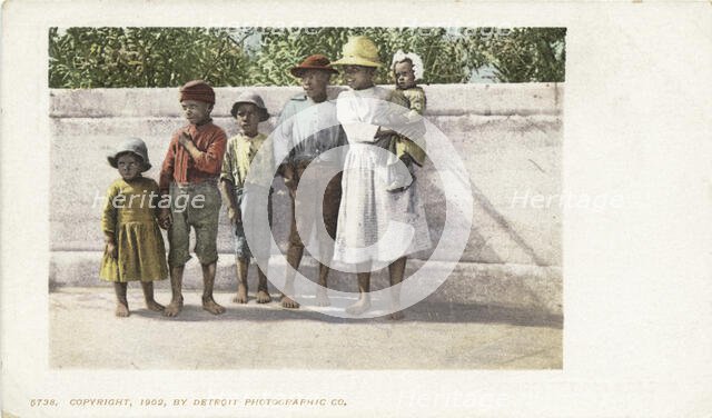 Six Little Pickaninnies, 1900 - 1902. Creator: Detroit Publishing Company.