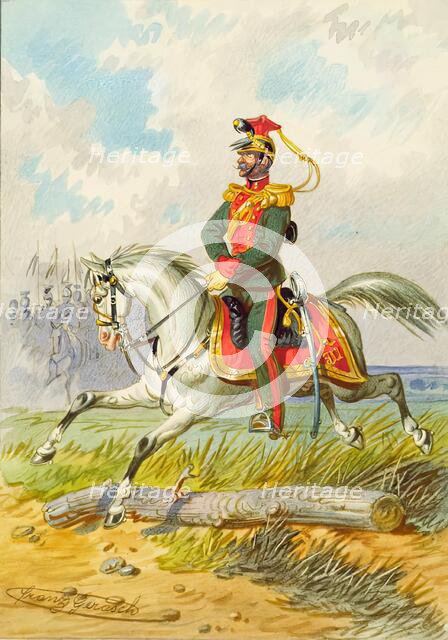 Soldier on horseback, undated. Creator: Franz Gerasch.