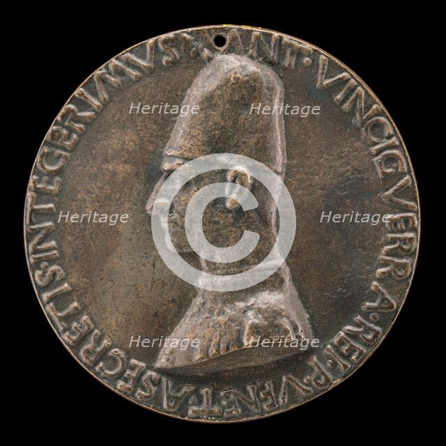 Antonio Vinciguerra, 1468-1502, Poet, Secretary to the Republic of Venice [obverse], probably 1496/1 Creator: Sperandio Savelli.