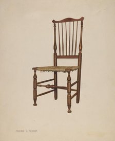 Bastard Windsor Chair, c. 1939. Creator: Magnus S. Fossum.