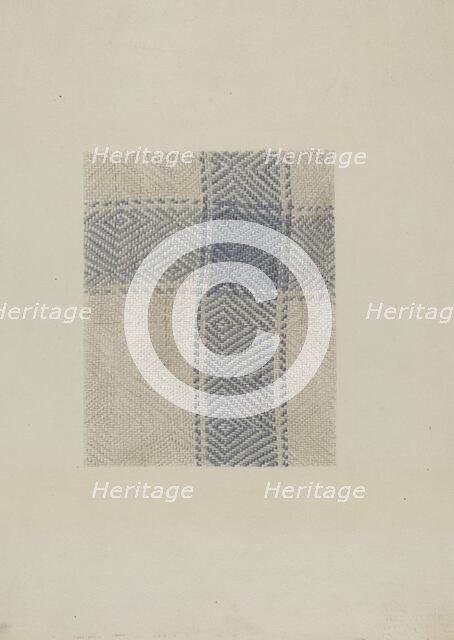 Shaker Tablecloth, c. 1936. Creator: Elizabeth Moutal.