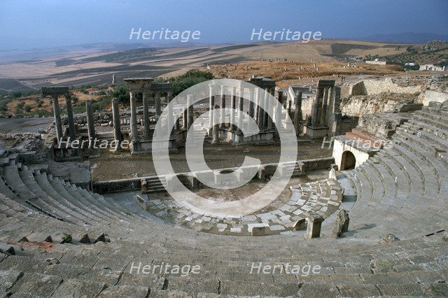 The Roman theatre of Dougga, 2nd century. Artist: Unknown