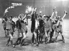 Liverpool celebrate their victory over Club Brugge in the European Cup Final, Wembley, London, 1978. Artist: Unknown