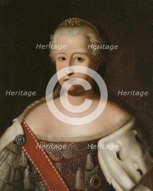 Portrait of Benigna Gottlieb von Biron (1703-1782), Duchess of Courtland, 2nd Half of 18th cen. Creator: Anonymous.