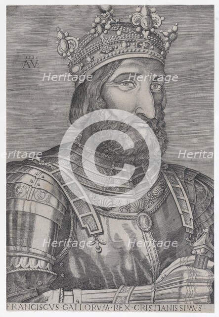 Francois I, King of France, dated 1536. Creator: Agostino Veneziano.