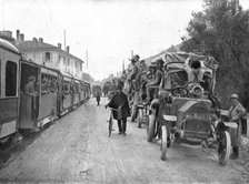 French Troops in Italy; Two convoys on the road from Brescia to Verona..., 1917. Creator: Unknown.