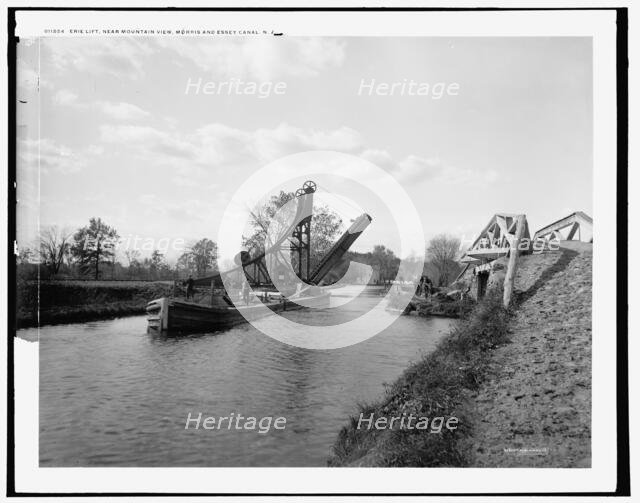 Erie lift, near Mountain View, Morris and Essex Canal, N.J., between 1890 and 1901. Creator: Unknown.