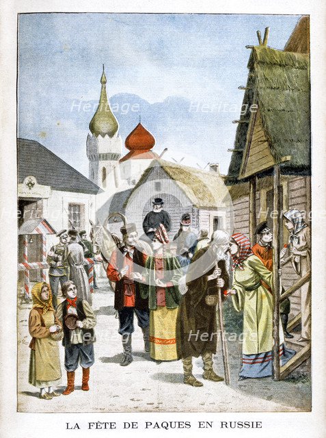 The barrel fete, Russia, 1901. Artist: Unknown