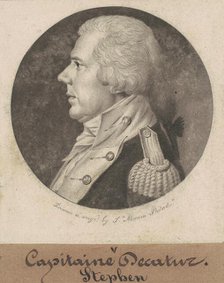 Stephen Decatur, Sr., 1802. Creator: Charles Balthazar Julien Févret de Saint-Mémin.