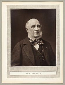 Élie-Louis, duc Decazes (French statesman and diplomat, 1819-1886), c. 1853/77. Creator: Nadar.