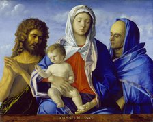 Madonna and Child with Saints John the Baptist and Elizabeth, 1490-1500. Creator: Giovanni Bellini.